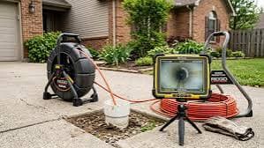 A sewer camera inspection being performed on a home